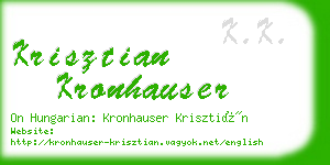 krisztian kronhauser business card